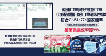 問題口罩又抓到了 陸製混充馬國製 新北市勒令下架調查