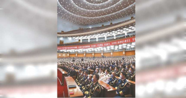 10月23日，紀念中國人民志願軍抗美援朝出國作戰70周年大會，在北京人民大會堂隆重舉行。（圖／新華社）