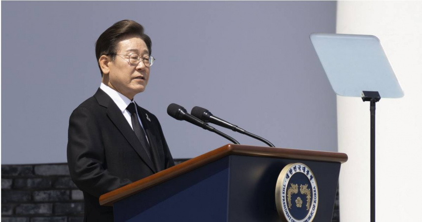 南韓新任總統李在明。（圖／達志／美聯社）