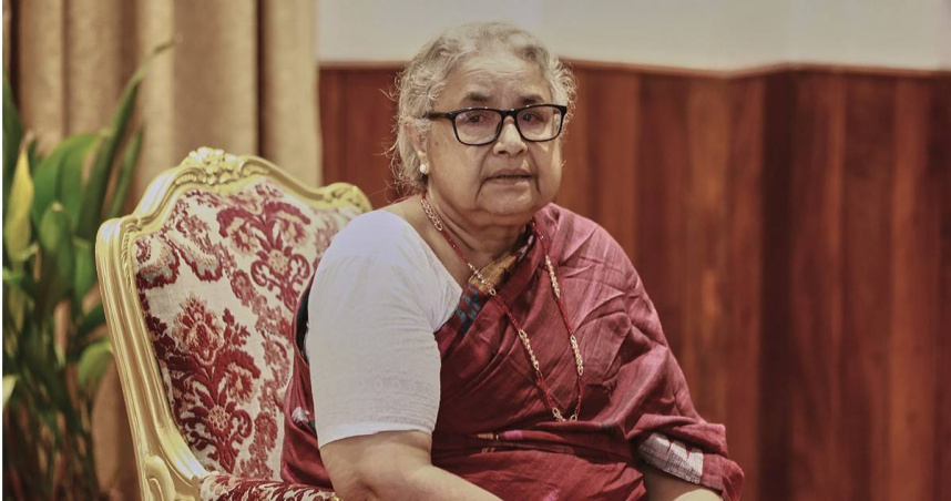 73歲的前最高法院首席大法官蘇希拉卡爾基（Sushila Karki）於12日宣誓就任臨時總理，成為該國歷史上首位女性領導人。（圖／達志／美聯社）