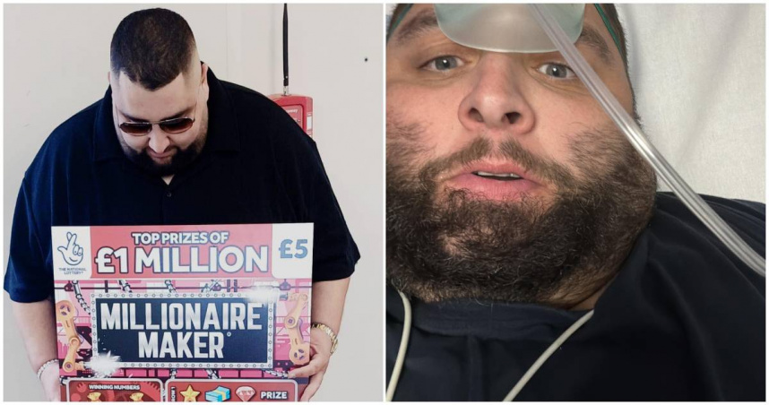 英國堆高機駕駛羅培茲今年7月因為玩刮刮樂中了100萬英鎊，一夜爆富的他立刻辭掉在工地的工作，。（圖／翻攝FB／Adam Lopez）