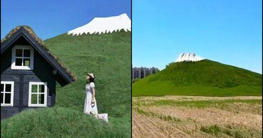 ｢廊坊富士山｣爆紅美照瘋傳，不過上門的旅客卻傻眼喊「真的不值」。（圖／翻攝自微博）