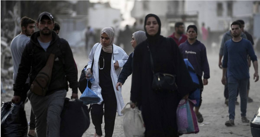 以色列稍早下達了以哈衝突以來最全面的一次加薩平民撤離命令。（圖／達志／美聯社）