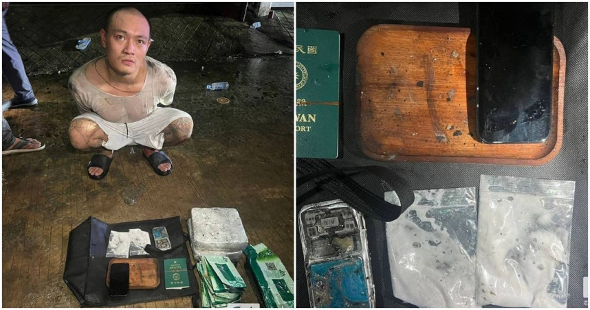 柬埔寨一棟別墅火災，一名台灣男子因為持有毒品被逮。（圖／翻攝柬中時報）