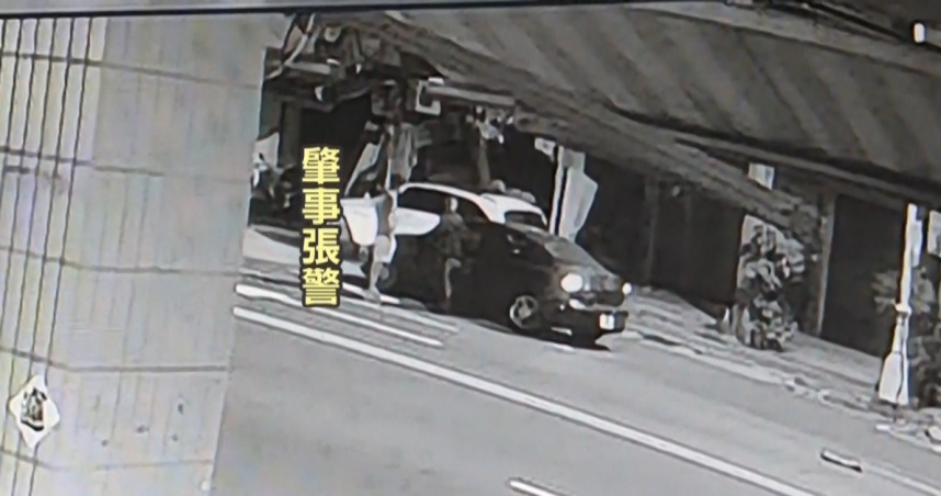 張姓員警在家中喝酒後，還開車出門找朋友，結果卻在路上追撞前車。（圖／東森新聞）