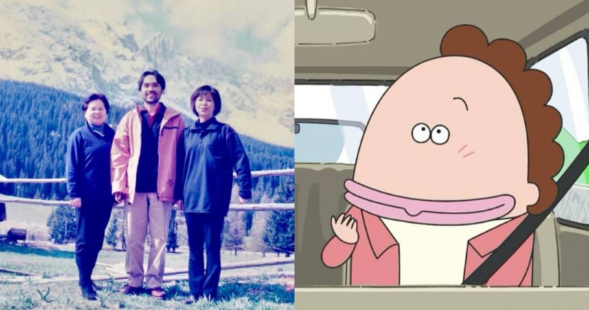 《我們這一家》花媽的原型就是作者螻榮子的媽媽（左圖最左）。（圖／翻攝自Instagram／@keraeiko）