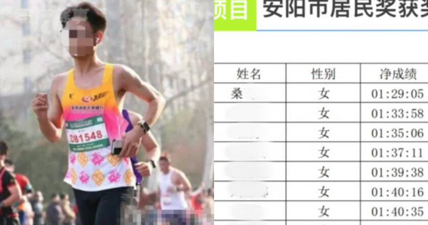 大陸馬拉松爆出代跑爭議，多名違規選手遭取消成績並終身禁賽。（圖／翻攝自安陽馬拉松）