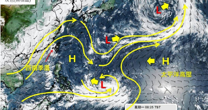氣象專家吳聖宇分析，在本週後半到週末期間，應該就會有「熱帶性低氣壓」或「颱風」要經過台灣以南，逐漸往南海東北部、廣東沿岸一帶移動。（圖／翻攝自Facebook／天氣職人-吳聖宇）