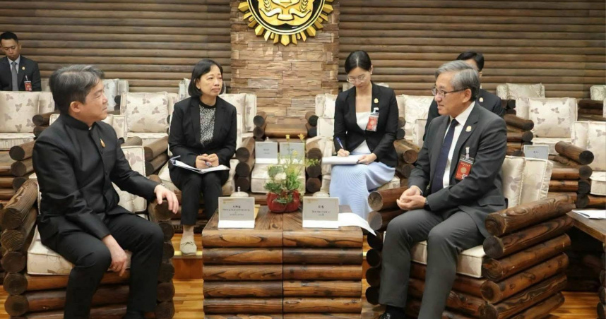 泰國駐台代表參訪調查局　文那隆和陳白立討論跨國毒品及詐欺案