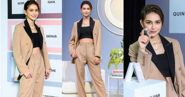 昆凌不當周董背後的乖乖女 一身裸色西服被誇超有女強人氣勢