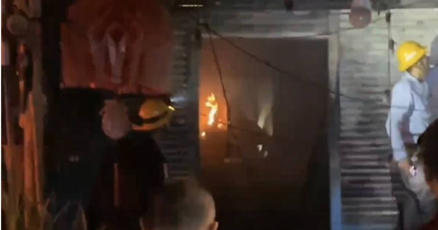 嘉義宮壇惡火曾祖父母與2曾孫受困，5歲童搶救不治。（ 圖／翻攝畫面）