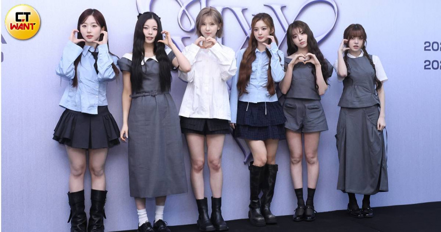 NMIXX本周末在台連開兩場演唱會，得知門票售罄，六位成員相當開心。（圖／焦正德攝）