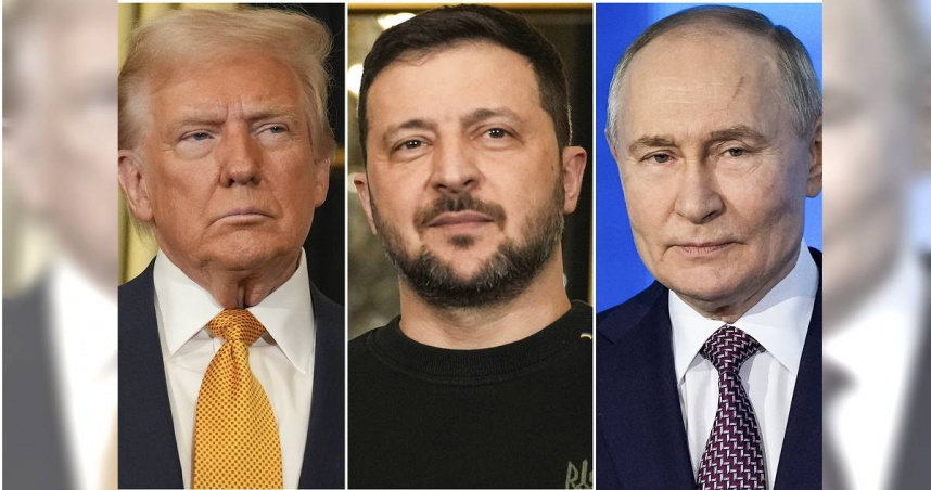 美國總統川普不滿俄羅斯總統普丁准許俄軍對烏克蘭首都基輔空襲，希望對方盡快與烏克蘭總統澤倫斯基達成和平協議。（圖／達志／美聯社）