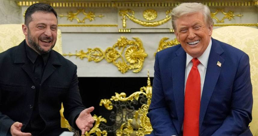 烏克蘭總統澤倫斯基（左）美國總統川普（右）。（圖／達志／美聯社）