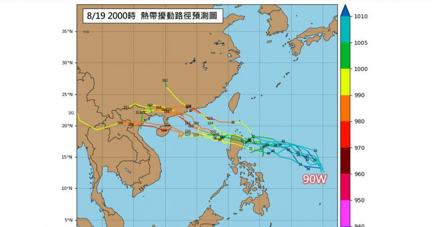 氣象專家林得恩指出，菲島東方外海有新的熱帶擾動，將在本週四或五形成。（圖／翻攝臉書／林得恩）