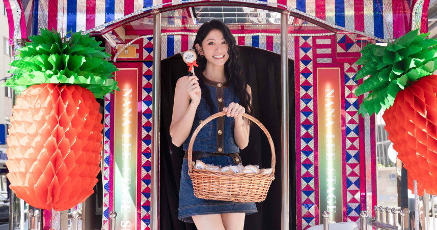 李千娜為新專輯造勢，將復刻記憶中的電子花車開電台門口。（圖／Hit Fm提供）