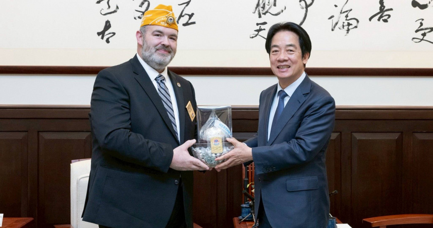 賴清德總統27日接見美國退伍軍人協會席普利（Paul Shipley）總會長。（圖／取自總統府網站）