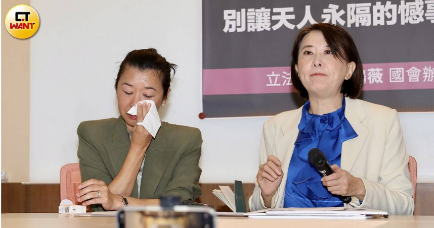 國民黨立委王鴻薇召開記者會，協助46年前被母親出養給澳洲人，中文名「王雯」的旅澳洲台灣女子凡妮莎，恢復中華民國國籍。（圖／方萬民攝）