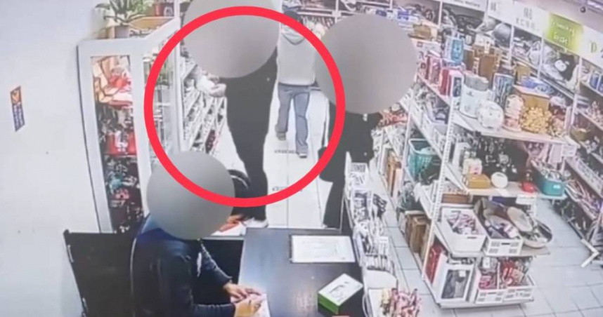 北市中正二分局日前獲報有男子瑜店家內偷走一支apple watch 。(圖／翻攝畫面)