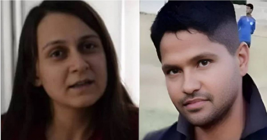 新娘塞斯（Priya Seth）與新郎普拉薩德（Hanuman Prasad）。（圖／翻攝自NDTV.com）