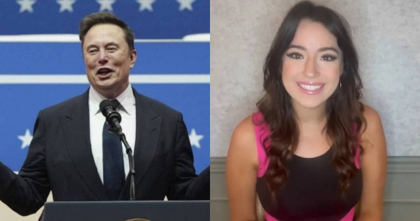 美國保守派作家阿什利聖克萊爾宣布生下馬斯克的孩子。（合成圖／翻攝聖克萊爾X、達志／美聯社）