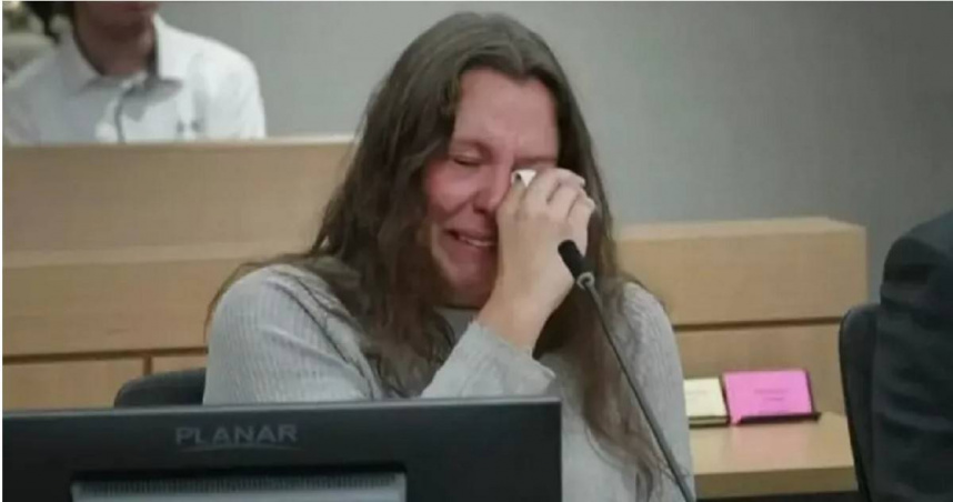 25歲前小學教師麥迪森‧柏格曼在出庭時數度落淚，承認與11歲學生不當互動罪行。（圖／翻攝自Law and Crime Network）