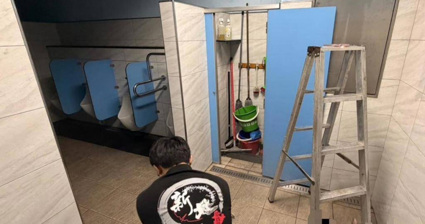 強震後5分鐘登梯查漏水，62歲校園工友深夜從鋁梯摔落喪命。（圖 ／翻攝畫面）