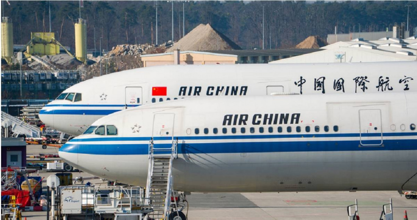 中國最大的國有航空公司之一「中國國際航空」（Air China）。（圖／達志／美聯社）