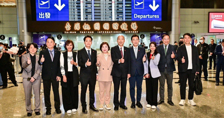 立法院長韓國瑜率領跨黨派立委前往英法，展開國會外交行程。（圖／韓國瑜臉書）
