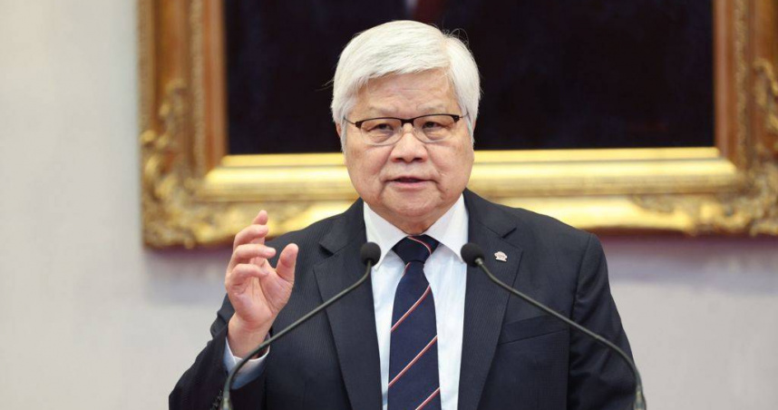 台積電董事長魏哲家今下午在總統府記者會中發言。（圖／中國時報杜宜諳攝）