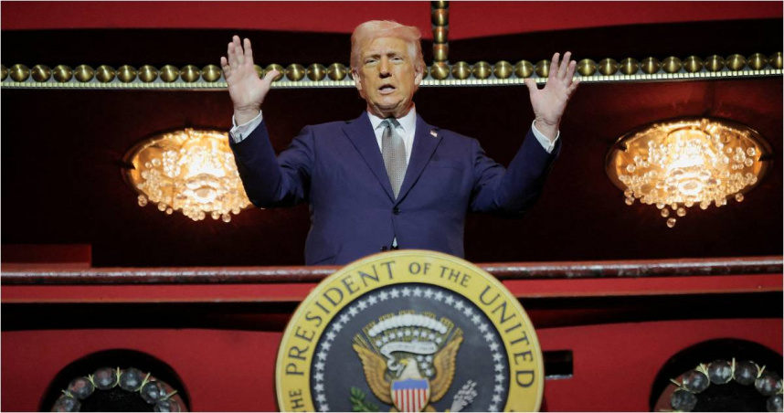 川普再度發文警告伊朗。（圖／達志／路透社）