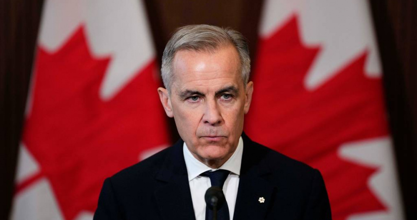 加拿大總理卡尼（Mark Carney）回擊川普關稅政策。（圖／美聯社／達志）