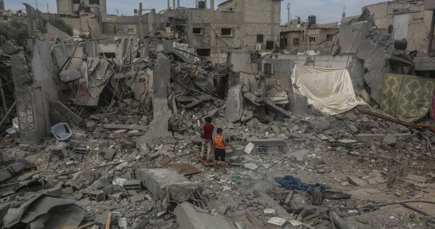 布雷吉難民營（Al Bureij camp）過去就曾有遭到空襲的紀錄。（圖／達志／美聯社）