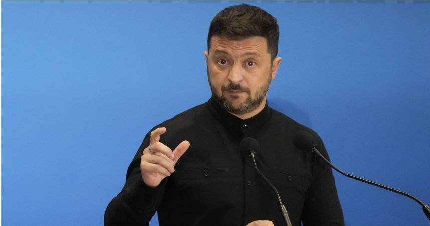 烏克蘭總統澤淪斯基(Volodymyr Zelenskyy)。(圖/達志/美聯社)