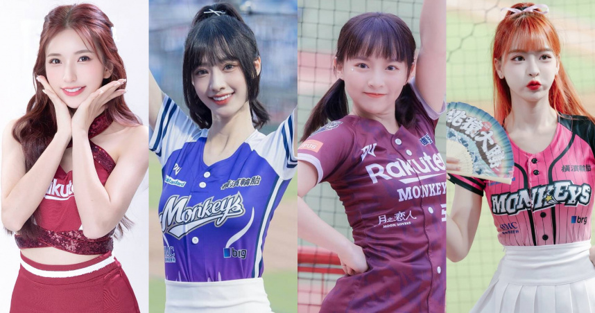 Dora（左起）、嘎琳、十元、心韻，今年分別以不同原因離開樂天啦啦隊。（圖／翻攝自Dora、嘎琳、十元、心韻FB）
