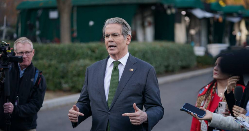 美國財政部長貝森特。（圖／達志／美聯社）