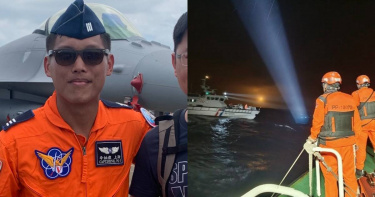 飛官辛柏毅墜海後失聯，目前尚未尋獲。（圖／翻攝記者爆料網／小陳故事多提供）
