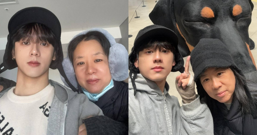 初三驚喜／洪暐哲帶媽媽遊韓國　穿女裝路人狂讚：好漂亮