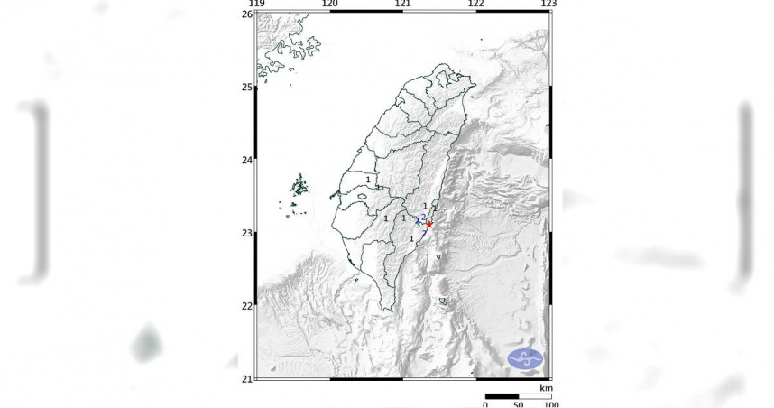 圖為今年第013號顯著有感地震。（圖／中央氣象署提供）