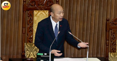 韓國瑜表示，行政權與立法權間的對抗，不能讓國家陷入危險與動盪，否則將有愧人民所託。（圖／侯世駿攝）