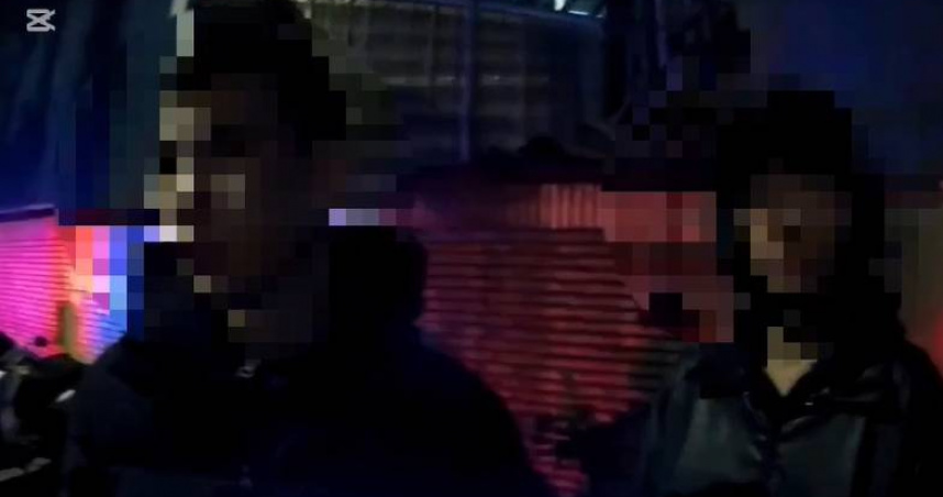 新莊深夜出現聚眾飆車案件，警方獲報後立即調派警力到場盤查並依法開罰。（圖／翻攝畫面）