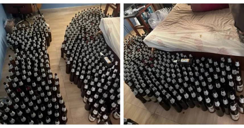 男子家中擺滿啤酒瓶，救援人員到場時已無生命跡象。（圖／翻攝自Facebook）