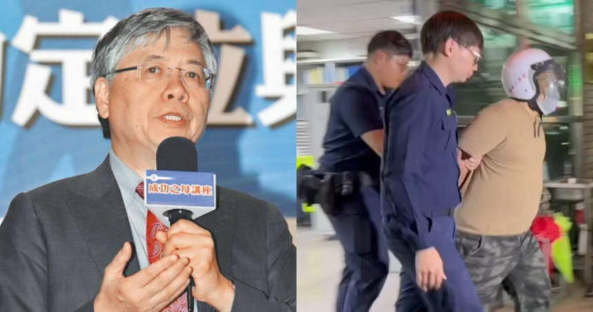 前輔大校長江漢聲遭一名輔大肄業生刺傷。(圖/報系資料照、翻攝畫面)