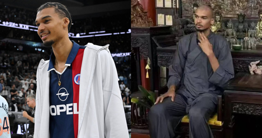 NBA聖安東尼奧馬刺隊（San Antonio Spurs）球星文班亞馬（Victor Wembanyama）。（合成圖／美聯社、社群網站X）