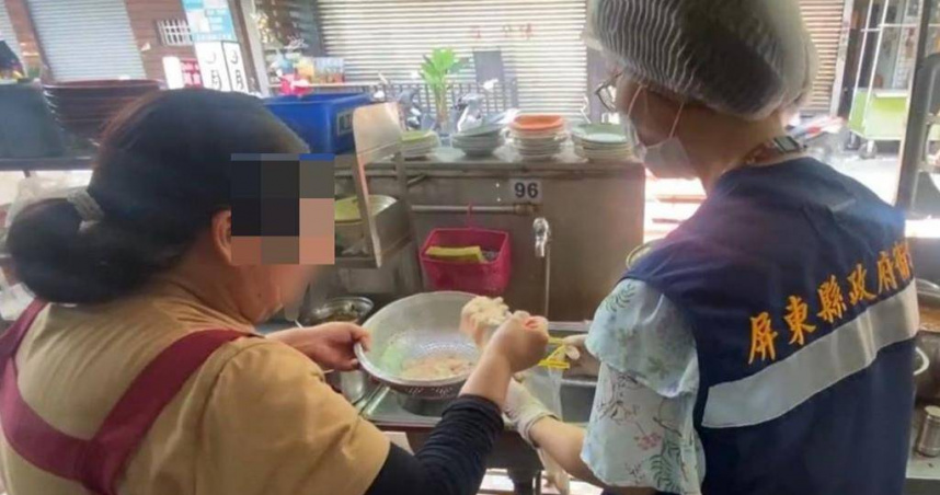 針對百威「黑心大腸」，屏東衛生局6日表示，除已命業者暫停作業及停止販賣、並封存疑似問題產品1萬1664公斤外，從5日起也針對市場、餐廳等通路加強稽查。（圖／屏縣府提供）