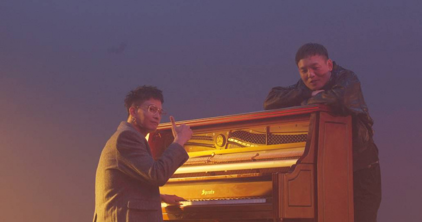 阿斌為電影《死亡賭局》創作片尾曲，特別邀來春風獨挑大樑演唱。（圖／英傑哆影業提供）