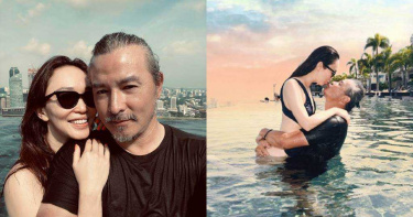 50歲范文芳曬辣肉!水中激吻視帝尪 深V泳衣洩真實身材