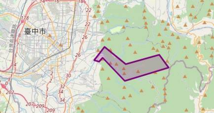 氣象署針對台中市太平區頭汴坑溪（仙女瀑布至一江橋），發布災防告警。（圖／翻攝自氣象署）