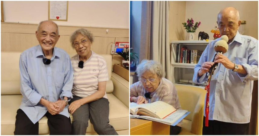 近日，中國湖北省一位超過100歲的爺爺，就憑藉多才多藝擄獲了另一位85歲奶奶的芳心。（圖／翻攝極目新聞）
