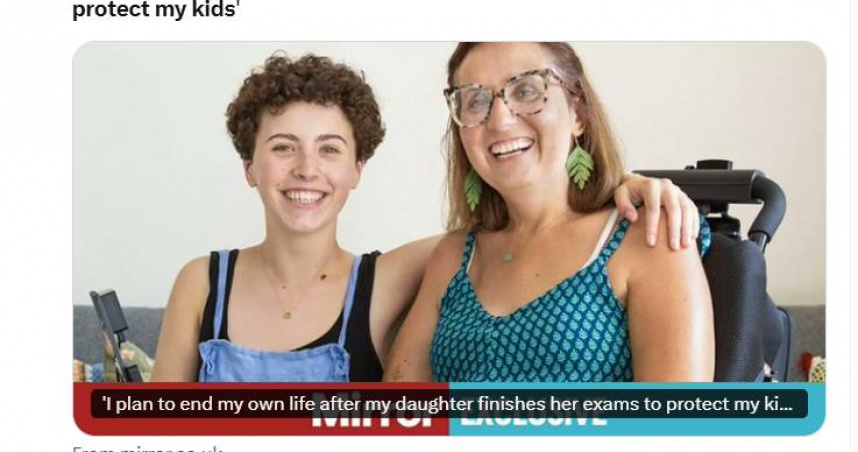 艾瑪布雷罹患運動神經元疾病，決定以自主斷食方式迎接人生最後旅程。（圖／翻攝自X）